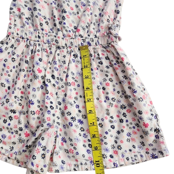 Old Navy Girls' Kids Floral White Sleeveless Lining Romper 100% Cotton Size 5T - Picture 8 of 10